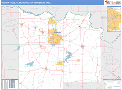 Wichita Falls Metro Area Digital Map Basic Style